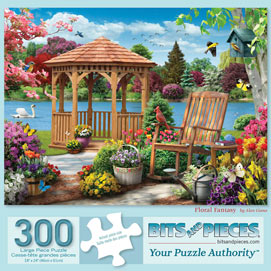 Floral Fantasy 300 Large Piece Jigsaw Puzzle