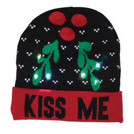 Light-Up Holiday Hat - Kiss Me