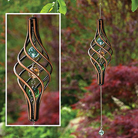 Bits and Pieces Rainbow Enameled Wind Spinner Garden Decoration