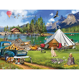 Lakeside Camping 300 Large Piece Jigsaw Puzzle