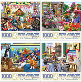 Set of 4: Nancy Wernersbach 1000 Piece Jigsaw Puzzles