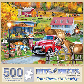 New England Fall Farm 500 Piece Jigsaw Puzzle