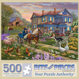 Greeting The Newborn 500 Piece Jigsaw Puzzle
