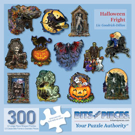 Halloween Fright Mini 300 Large Piece Shaped Puzzle