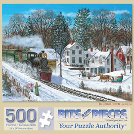 Railroad Town 500 Piece Jigsaw Puzzle