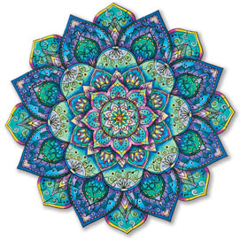 Wooden Mandala 108 Piece Shaped Intri-Cut Puzzle