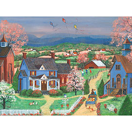 Kite Flyers 300 Large Piece Jigsaw Puzzle