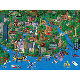 Boston 300 Large Piece Jigsaw Puzzle