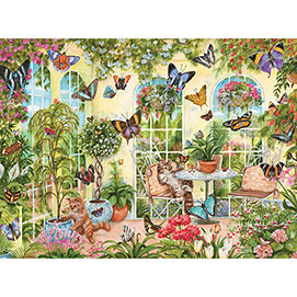 Playing in the Butterfly House 300 Large Piece Jigsaw Puzzle