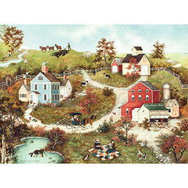 Picnic in the Meadow 500 Piece Jigsaw Puzzle