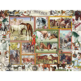 Horses Collage 500 Piece Jigsaw Puzzle
