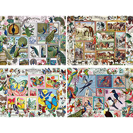 Set of 4: Barbara Behr 500 Piece Jigsaw Puzzles