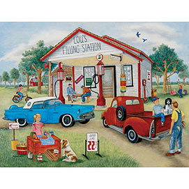 Lou's Filling Station 300 Large Piece Jigsaw Puzzle
