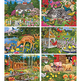 Set of 6: William Vanderdasson 300 Large Piece Jigsaw Puzzles