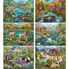 Set of 6: Mary Thompson 300 Large Piece Jigsaw Puzzles