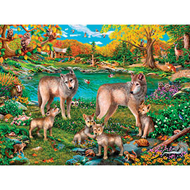 Lake Wolves 1000 Piece Jigsaw Puzzle