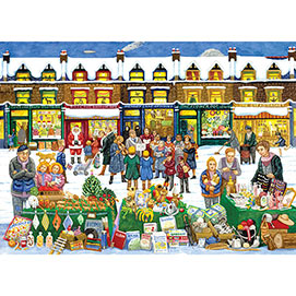 Alphabet Christmas Market 300 Large Piece Jigsaw Puzzle