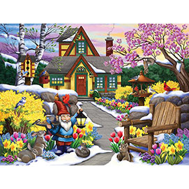 Winter Garden Friends 300 Large Piece Jigsaw Puzzle