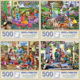 Set of 4:Mary Thompson 500 Piece Jigsaw Puzzles