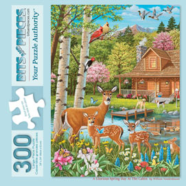 A Glorious Spring Day At The Cabin 300 Large Piece Jigsaw Puzzle