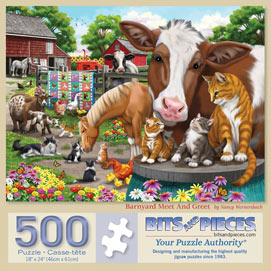Barnyard Meet & Greet 500 Piece Jigsaw Puzzle
