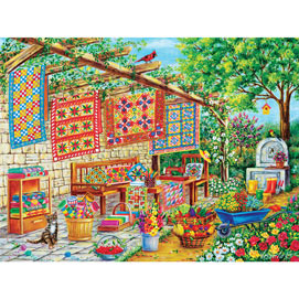 Summertime And The Quilting Is Easy 300 Large Piece Jigsaw Puzzle