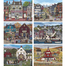 Set of 6: Sharon Ascherl 1000 Piece Jigsaw Puzzles