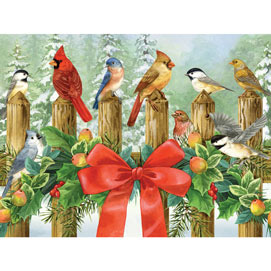 Winter Fence 300 Large Piece Jigsaw Puzzle