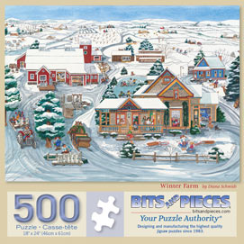 Winter Farm 500 Piece Jigsaw Puzzle