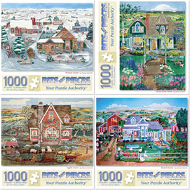 Set of 4: Diana Schmidt 1000 Piece Jigsaw Puzzles