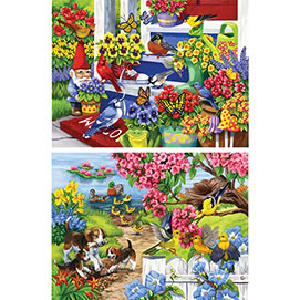 Set of 2: Nancy Wernersbach 300 Large Piece Jigsaw Puzzles 