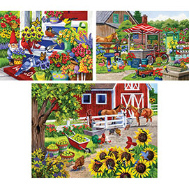 Set of 3: Nancy Wernersbach 500 Piece Jigsaw Puzzles 