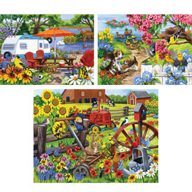 Preboxed Set of 3:  Nancy Wernersbach 500 Piece Jigsaw Puzzles