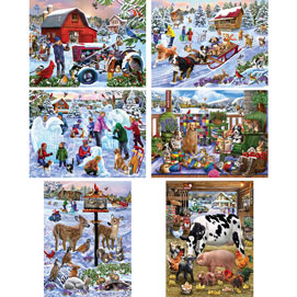 Set of 6: Mary Thompson 300 Large Piece Jigsaw Puzzle