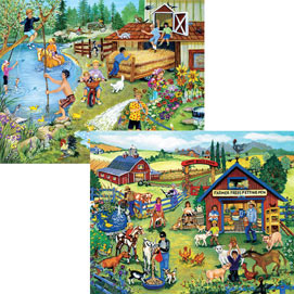 Fun On The Farm 4-in-1 MultiPack 1000 Piece Puzzle Set