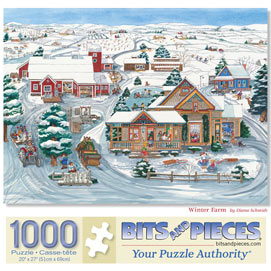 Winter Farm 1000 Piece Jigsaw Puzzle