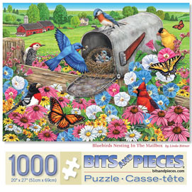 Bluebirds Nesting In The Mailbox 1000 Piece Jigsaw Puzzle