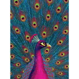 Pink Peacock 300 Large Piece Jigsaw Puzzle