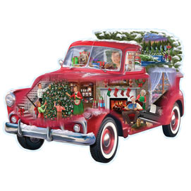 Christmas Truck 300 Large Piece Shaped Jigsaw Puzzle