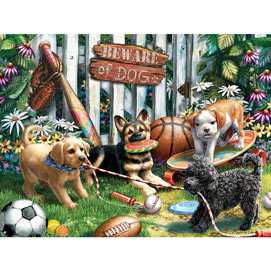 Pups And Sports 300 Large Piece Jigsaw Puzzle