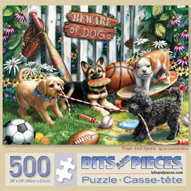 Pups And Sports 500 Piece Jigsaw Puzzle