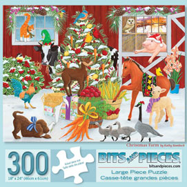 Christmas Farm 300 Large Piece Jigsaw Puzzle