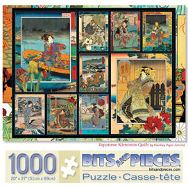 Japanese Kimonos Quilt 1000 Piece Jigsaw Puzzle