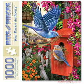 Bluebirds Nesting 1000 Piece Jigsaw Puzzle