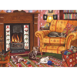 Fireside Kittens 1000 Piece Jigsaw Puzzle
