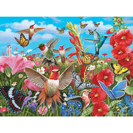 Hummingbird Garden 300 Large Piece Jigsaw Puzzle