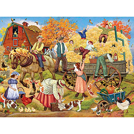 Hitching Up for the Hayride 300 Large Piece Jigsaw Puzzle