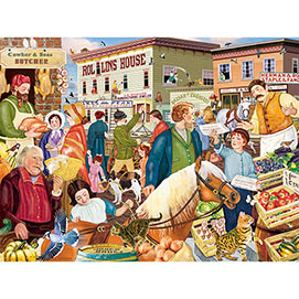 Market Day in Town 300 Large Piece Jigsaw Puzzle