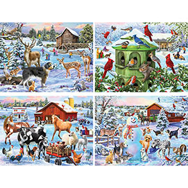 Set of 4: Mary Thompson 1000 Piece Puzzles