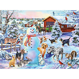 Playing in the Snow 1000 Piece Jigsaw Puzzle